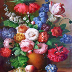 Jigsaw puzzle: Bouquet in a terracotta vase