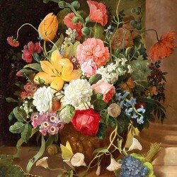 Jigsaw puzzle: Bouquet with tulip