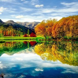 Jigsaw puzzle: Autumn in reflection