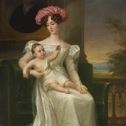 Jigsaw puzzle: Queen Josephine of Sweden with her son