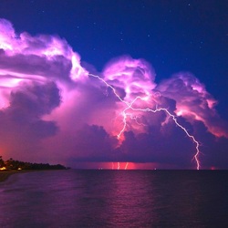 Jigsaw puzzle: Southern night with lightning