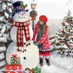 Jigsaw puzzle: Snowman modeling