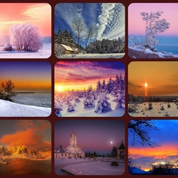 Jigsaw puzzle: Winter sky paints