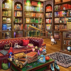 Jigsaw puzzle: Reading room