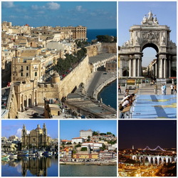 Jigsaw puzzle: Valletta and Lisbon