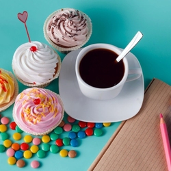 Jigsaw puzzle: Coffee with cupcakes