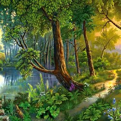 Jigsaw puzzle: Forest path