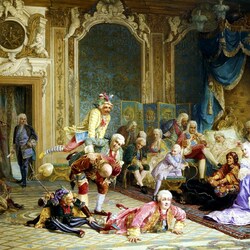 Jigsaw puzzle: Jesters at the court of Empress Anna Ioannovna