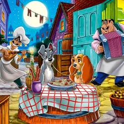 Jigsaw puzzle: Lady and the Tramp
