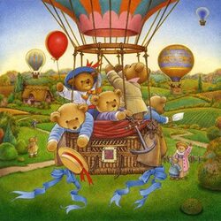 Jigsaw puzzle: In a big balloon ...