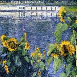 Jigsaw puzzle: Sunflowers on the banks of the Seine