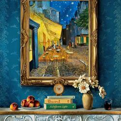 Jigsaw puzzle: Paintings in pictures / Night cafe