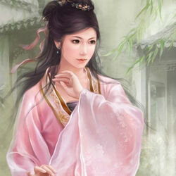 Jigsaw puzzle: Girl in a pink kimono