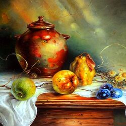 Jigsaw puzzle: Still life with quince