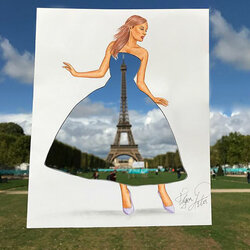 Jigsaw puzzle: Eiffel Tower Dress