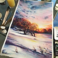Jigsaw puzzle: Winter and sun