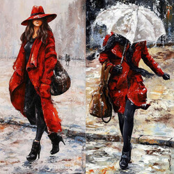 Jigsaw puzzle: Woman in red