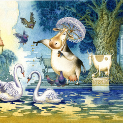 Jigsaw puzzle: And he loves swans