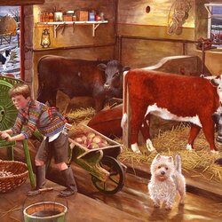 Jigsaw puzzle: In the barn