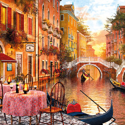 Jigsaw puzzle: Venice at sunset