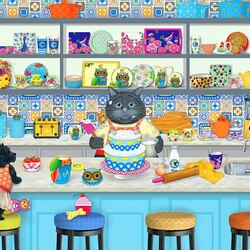 Jigsaw puzzle: Confectioner