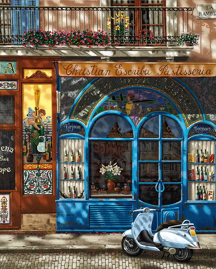 Jigsaw puzzle «Cafe in Barcelona» solve jigsaw puzzles online PuzzleIt