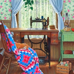 Jigsaw puzzle: Sewing corner