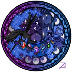Jigsaw puzzle: Princess Luna and Nightmare Moon