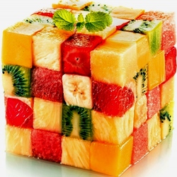 Jigsaw puzzle: Fruit cube