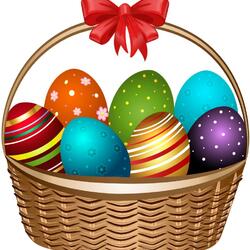 Jigsaw puzzle: Easter eggs basket