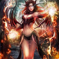 Jigsaw puzzle: Lady of fire