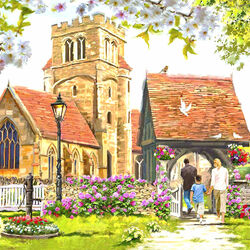 Jigsaw puzzle: Easter service