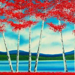 Jigsaw puzzle: Red birches