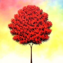 Jigsaw puzzle: Red tree