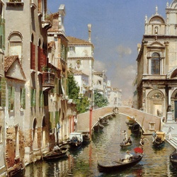 Jigsaw puzzle: Venetian Canal from Scuola Grande