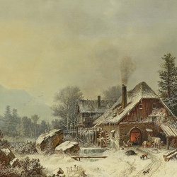 Jigsaw puzzle: Forge in winter -