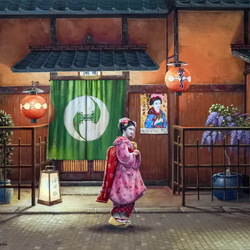 Jigsaw puzzle: Gion's Red Lanterns