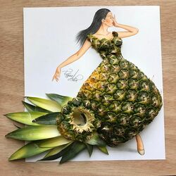 Jigsaw puzzle: Pineapple dress