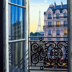 Jigsaw puzzle: Window overlooking Paris