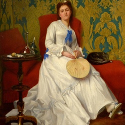 Jigsaw puzzle: Lady with a fan