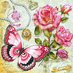 Jigsaw puzzle: Roses and Butterfly