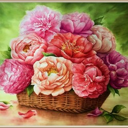 Jigsaw puzzle: Watercolor peonies