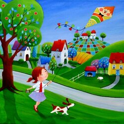 Jigsaw puzzle: With a kite