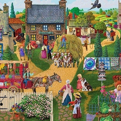 Jigsaw puzzle: Village life