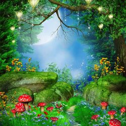 Jigsaw puzzle: Lights in the forest