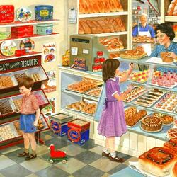 Jigsaw puzzle: In the pastry shop