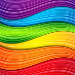 Jigsaw puzzle: Colored waves