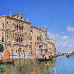Jigsaw puzzle: View of the Grand Canal from Palazzo Cavalli-Franchetti