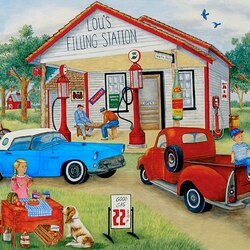 Jigsaw puzzle: Gas station