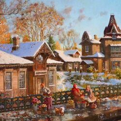 Jigsaw puzzle: Half-station. First snow